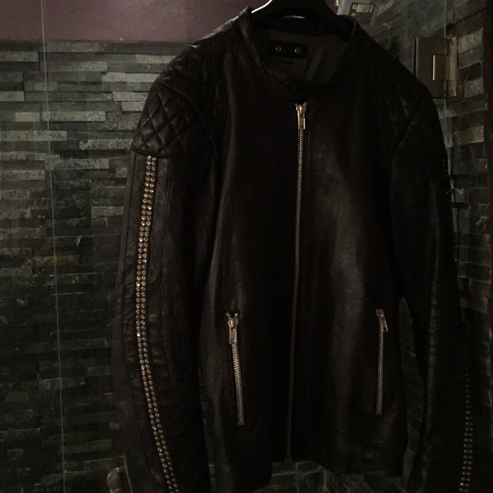 Robins leather men’s biker jacket 4xl